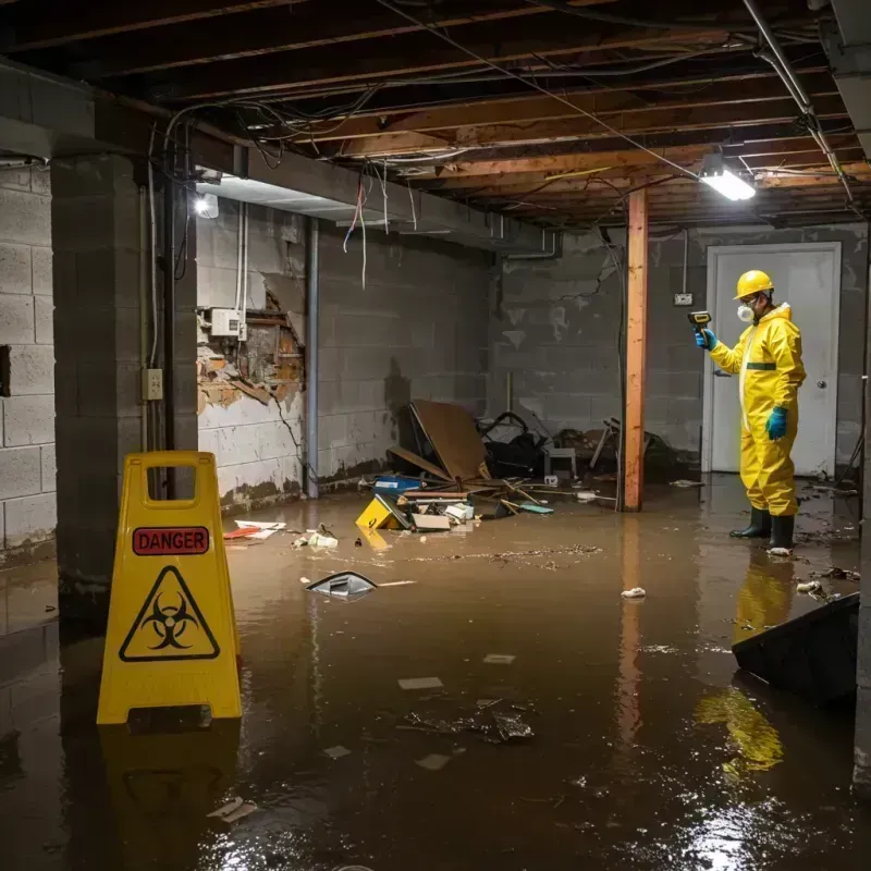 Flooded Basement Electrical Hazard in Kay County, OK Property